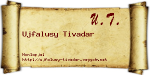 Ujfalusy Tivadar névjegykártya