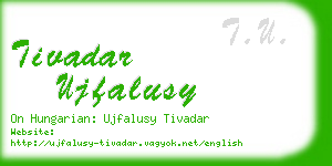 tivadar ujfalusy business card